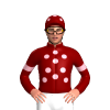 MAROON, CHERRY SPOTS, ARMBANDS, MAROON CAP, CHERRY SPOTS