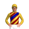 GOLD, MAROON DIAGONAL STRIPES, NAVY SASH