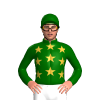 DARK GREEN, GOLD STARS
