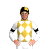 GOLD, WHITE DIAMONDS & SLEEVES, BLACK ARMBANDS, BLACK & GOLD QUARTERED CAP