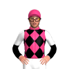 PINK, BLACK DIAMONDS (B&F), BLACK & WHITE HALVED SLEEVES & PINK CAP
