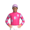 Pink, Lilac Diamond Sash And Hooped Sleeves, Lilac Cap