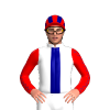 White, Navy, Red And Navy Stripe, Seams Sleeves, Striped Cap