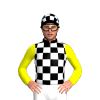 Black And White Checks, Yellow Sleeves, Black And White Checked Cap