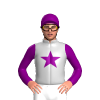 Silver, Purple Star, Sleeves And Cap