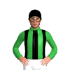 Green And Black Stripes, Black Cap