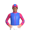 Royal Blue, Pink Seams, Pink Sleeves, Blue Spots, Pink Collar And Cuffs, Pink Cap, Blue Stripe