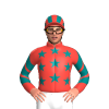 Watermelon, Teal Stars, Chevrons Sleeves And Striped Cap