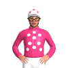 Pink, White Spots, White Cap With Pink Spots
