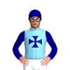 Sky Blue, Dark Blue Maltese Cross, Sleeves And Cap