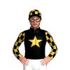Black, Old Gold Star, Checked Sleeves And Cap