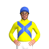 Yellow, Royal Blue Crossed Sashes And Cap