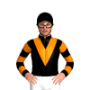 Black, Orange Vee, Hooped Sleeves