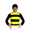 Black, Yellow Broken Hoops And Collar, Diamond Sleeves And Cap