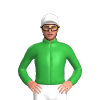 Green, White Cap