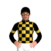 Black And Gold Checks, Black Sleeves, Gold Armbands
