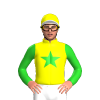 YELLOW,LIME GREEN STAR,SLEEVES ,WHITE PEAK