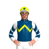 INDIGO ,YELLOW ZIGZAG CHEVRON,WHITE SLEEVES, INDIGO CHEVRONS,YELLOW CAP, INDIGO STAR ,WHITE PEAK
