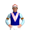 NAVY,LIGHT PINK VEE,LIGHT BLUE SLEEVES,BROWN ARM BAND,LIGHT PINK CAP,BROWN STARS,WHITE PEAK