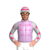 LILAC, PINK BRAID, SILVER SLEEVES, PINK STARS, HOOPS CAP, WHITE PEAK