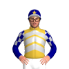 GOLD , SILVER CHEVRONS,NAVY SLEEVES,SILVER HALVED CHECKED,,NAVY CAP,GOLD STAR,WHITE PEAK