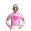 LILAC,PINK HEART,LIGHT PINK SLEEVES,PINK DOUBLE ARMBANDS,LILAC CAP,PINK STARS CAP,WHITE PEAK