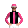BLACK, PINK STRIPE, SLEEVES, CAP, WHITE PEAK