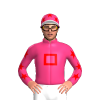 PINK, RED CADRE, PINK SLEEVES, RED STARS, PINK CAP, RED STARS, WHITE PEAK