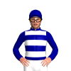 Dark Blue, White Hoops