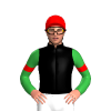 Black, Green Sleeves, Red Armbands And Cap