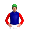 NAVY, YELLOW FIVE STARS, RED SLEEVES, Green cap