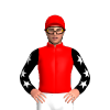 RED, BLACK SLEEVES, WHITE STARS, Red cap