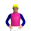 MAGENTA, NAVY FIVE STARS, SLEEVES, Yellow cap