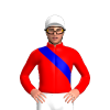 RED,MEDIUM BLUE RIGHT SASH, BLUE CAP