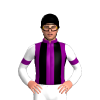 PURPLE, BLACK STRIPED, WHITE SLEEVES ,PURPLE ARMBAND, Black cap