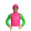 PINK, LIME GREEN SLEEVES, Pink cap