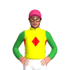 YELLOW, RED DIAMOND BAND, GREEN SLEEVES, Pink cap