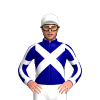 NAVY, WHITE CROSSED SASHES, STRIPE SLEEVES, WHITE ARMBAND, CUFF, White cap