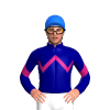 NAVY, MAGENTA ZIGZAG CHEVRON, NAVY SLEEVES, MAGENTA CHEVRON, Blue cap