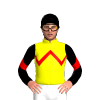 YELLOW, RED ZIGZAG CHEVRON,BLACK SLEEVES, RED CHEVRON, Black cap