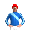 DENIM, SKY BLUE RIGHT SASH, STRIPE SLEEVES, Red cap