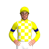 YELLOW, WHITE CHECKS, YELLOW SLEEVES, NAVY ARMBAND, Yellow cap