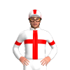 White, Red Cross ,Armbands, White Cap,Red Cross 