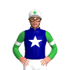 Navy, White Star, Green Sleeves, White Armbands And Cap, Green Star