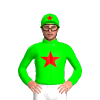 LIME, RED STAR, LIME CAP, RED STAR
