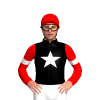 BLACK,WHITE STAR,RED SLEEVES,WHITE ARMBANDS,RED CAP