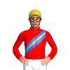 Red, Royal Blue And Gold Sash, Gold Cap
