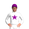 White, Purple Star And Cap