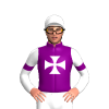 Purple, White Maltese Cross, White Sleeves, Purple Armbands, White Cap