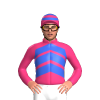 Pink, Royal Blue Chevrons, Hooped Cap